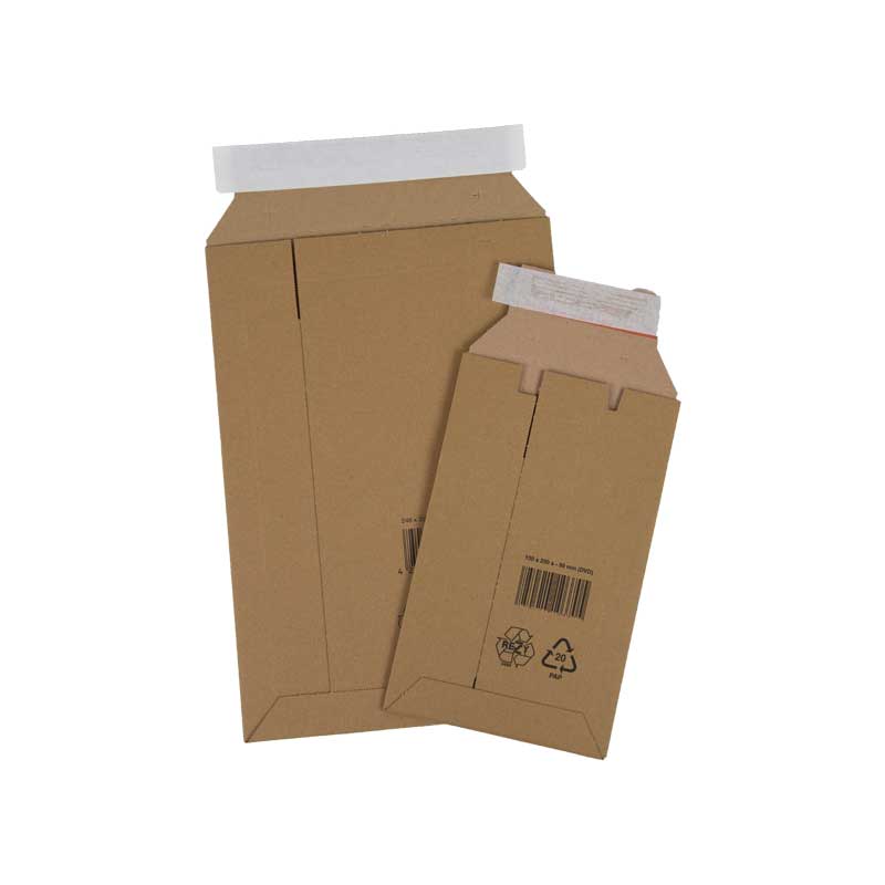 Klika - Kartonumschläge 150 x 250 mm Wellpappe | 25 Stück