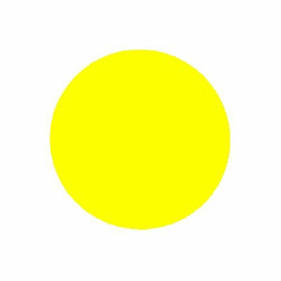 Klika - Etiqueta 25 mm redonda amarillo fluor 1000 rollo