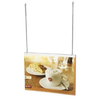 Klika - Porta U acrílico A4 horizontal con 4 agujeros