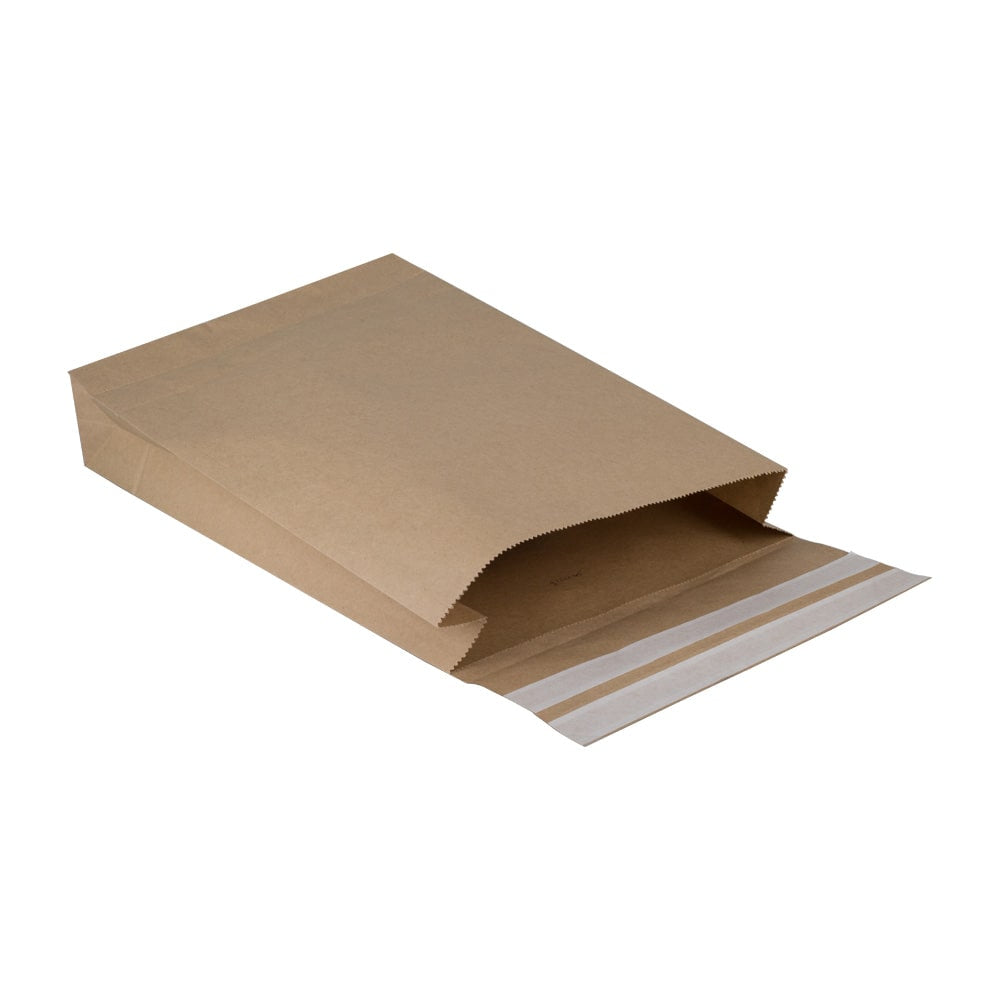 Klika - Kraft paper shipping bags (with return strip) brown 300 x 80 x 430 mm 100 grams/m2
