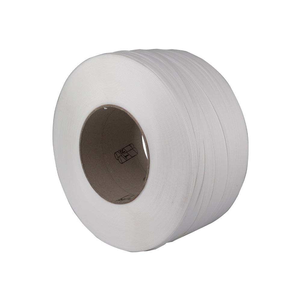 Klika - PP tape 9 mm x 055 mm 4000 meters white (roll core 200 mm)