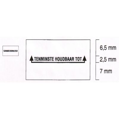 Klika - Etiqueta 2616 permanente blanca recta Al menos h