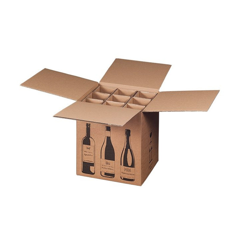 Klika - Carton d'expédition de bouteilles pour 9 bouteilles 316 x 305 x 368 mm | 5 pièces