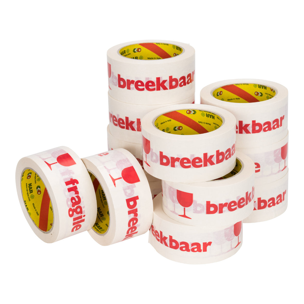 Klika - Pvc e 'breekbaar fragile' 33 micron 50 mm x 66 meter | 6 stuks