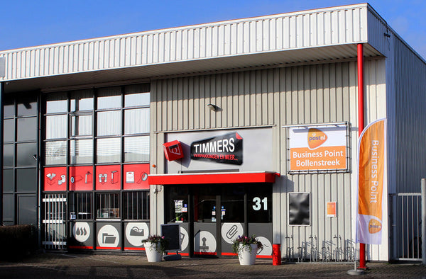 Kleinkantoor showroom met kantoorbenodigdheden