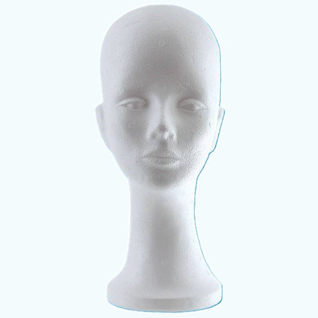 Klika - White wig head height 34 cm lady