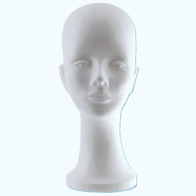 Klika -  Pruikenkop wit hoogte 34 cm dame
