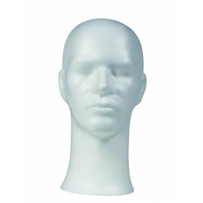 Klika -  Pruikenkop wit hoogte 33cm heer