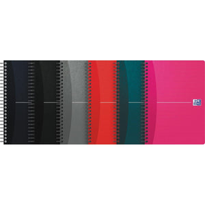 Oxford – Essentials Spiralnotizbuch, 180 Seiten, ft A5, kariert 5 mm, verschiedene Farben