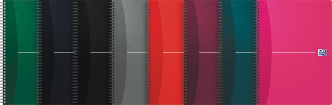 Oxford - Essentials spiral notebook, 100 pages, ft A4, squared 5 mm, assorted colors