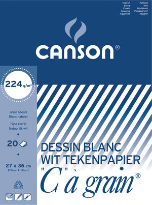 Canson -  tekenblok C à grain 224 g/m², ft 27 x 36 cm