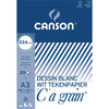Canson - blocco da disegno C à grain 224 g/m², ft 29,7 x 42 cm (A3)