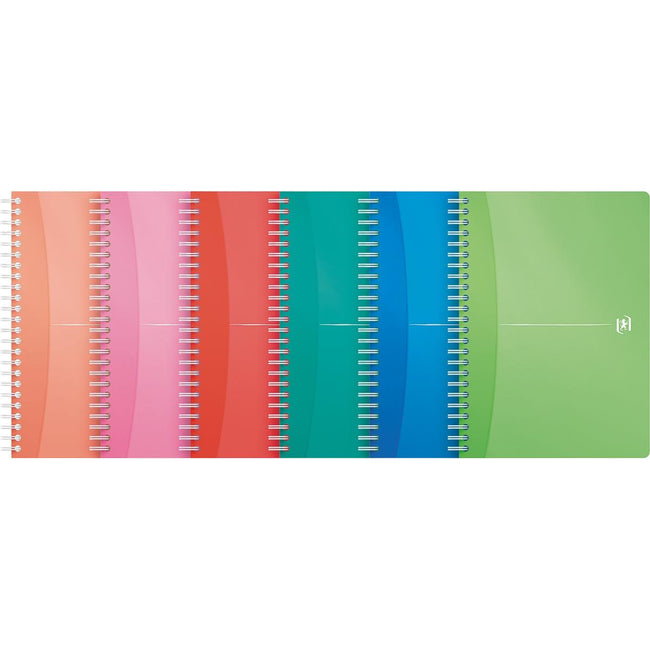 Oxford - My Colors spiral notebook, 180 pages, ft A5, squared 5 mm, assorted colors