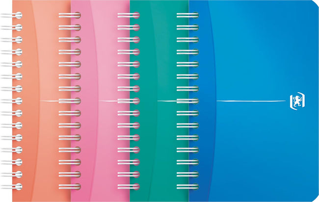 Oxford - Carnet My Colors, 180 pages, pi 9 x 14 cm, carreaux 5 mm, couleurs assorties