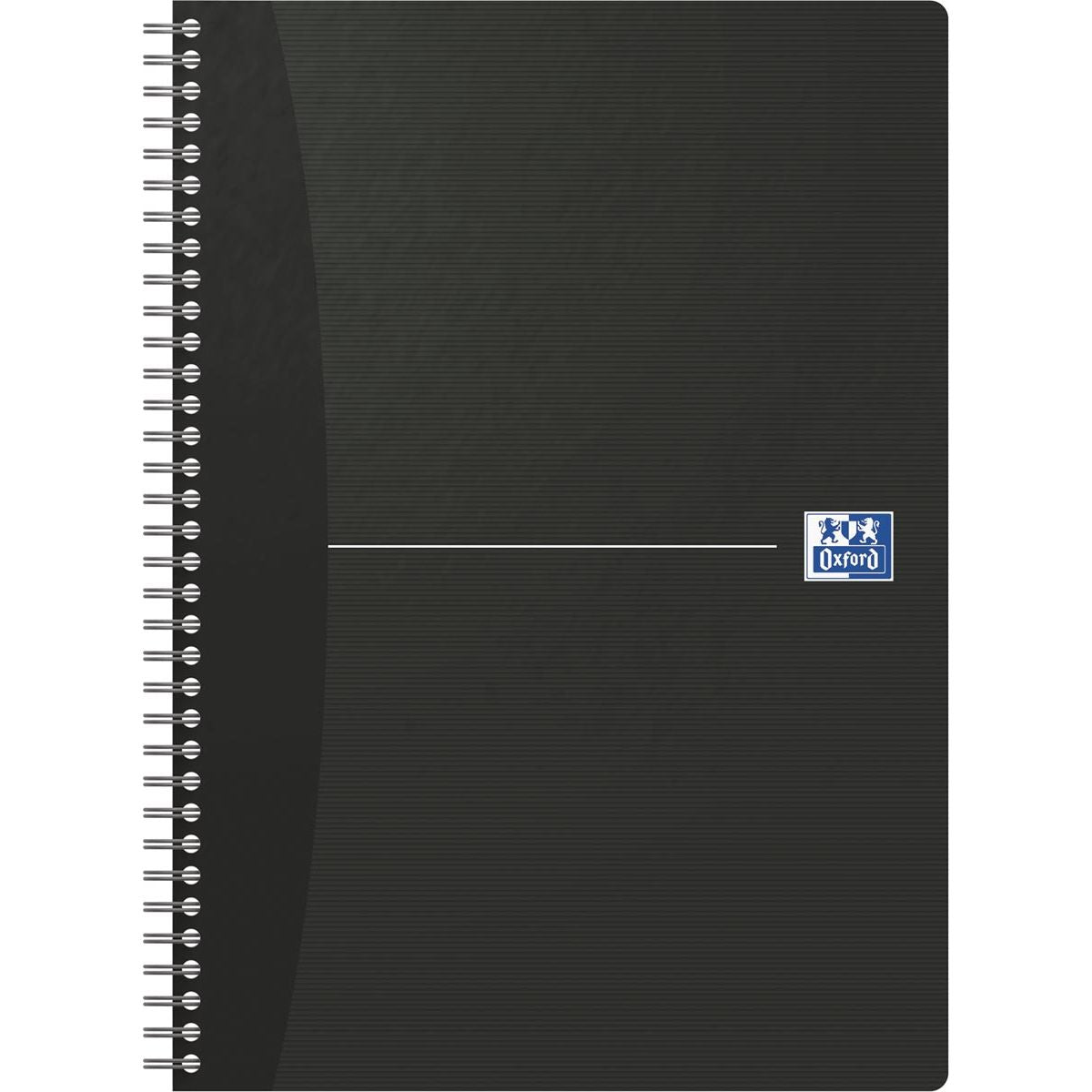 Oxford - Essentials spiral notebook, 180 pages, ft A4, ruled, black