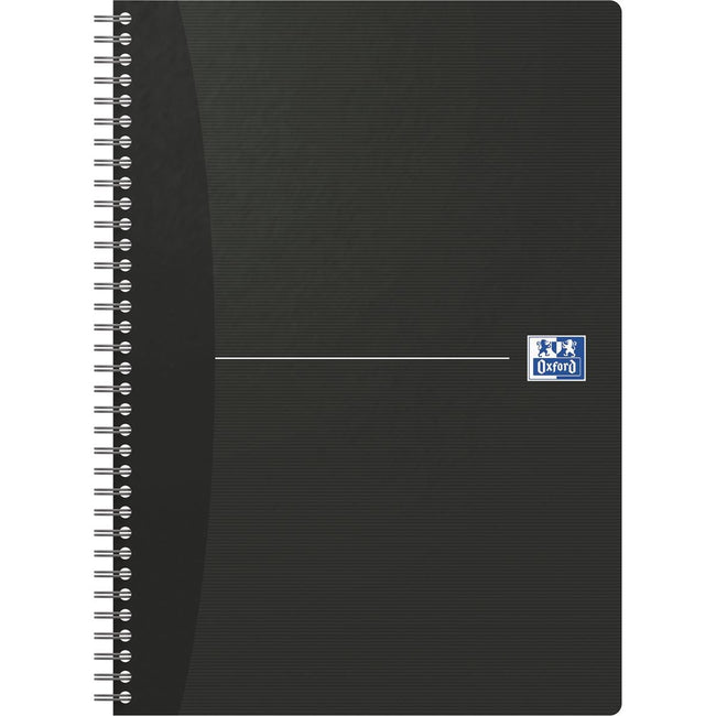 Oxford - Essentials spiral notebook, 180 pages, ft A4, ruled, black