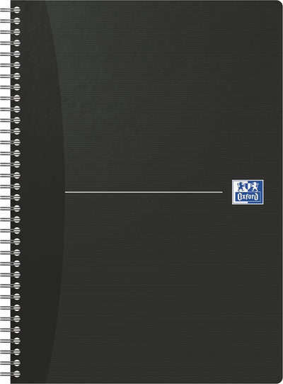 Oxford – Essentials Spiralnotizbuch, 180 Seiten, ft A4, liniert, schwarz