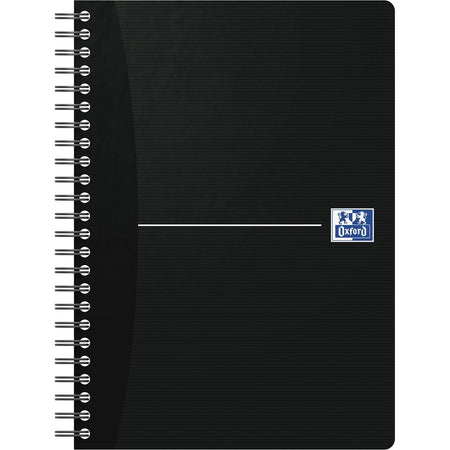 Quaderno a spirale Oxford - Essentials, 180 pagine, ft A5, a quadretti 5 mm, nero