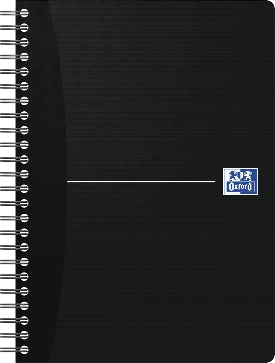 Oxford - Essentials spiral notebook, 180 pages, ft A5, ruled, black