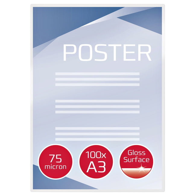 GBC -  Document Lamineerhoezen A3 2x75 micron Glanzend (100)