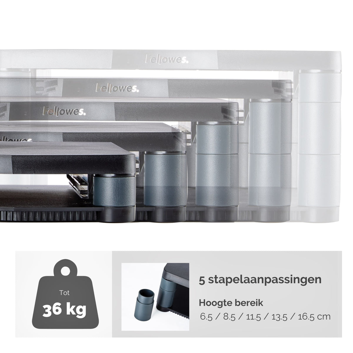 Fellowes -  monitorstandaard zwart