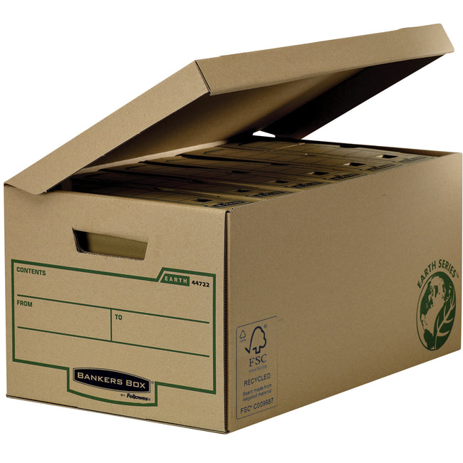 Bankers Box -  Opbergdoos  earth flip top bruin | 10 stuks