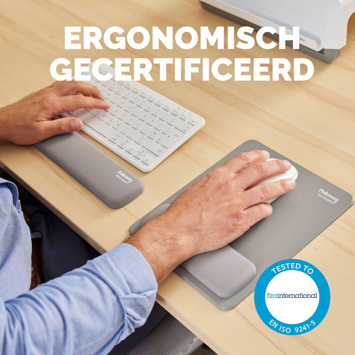 Fellowes -  100142571 polssteun Silicone Grijs