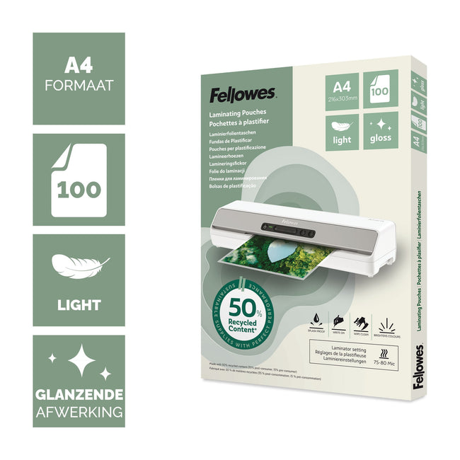 Fellowes -  100142987 laminatorzak 100 stuk(s)