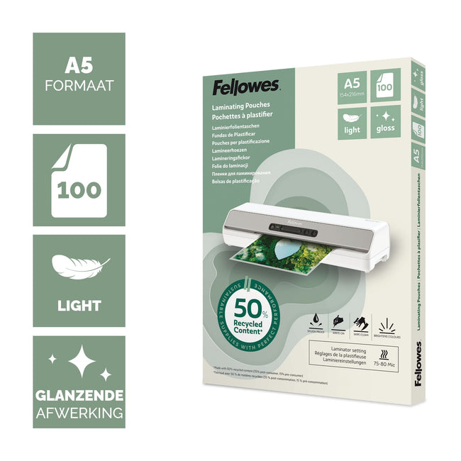 Fellowes -  100143440 laminatorzak 100 stuk(s)