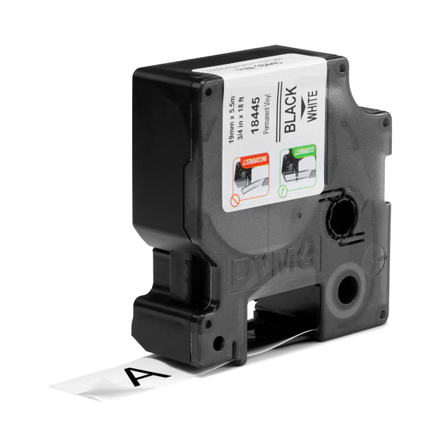Dymo -  Labele  rhino industrieel vinyl 19mm wit