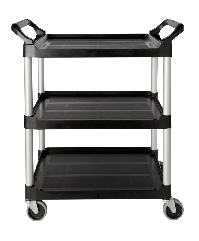 Rubbermaid -  Serveerwagen met 10cm zwenkwielen zwart