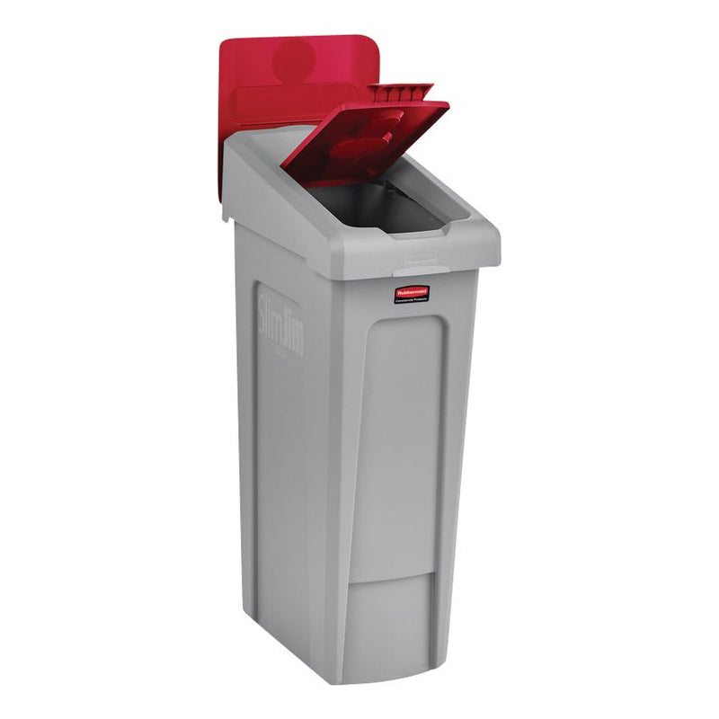Rubbermaid -  Deksel slim jim rs gesloten rood