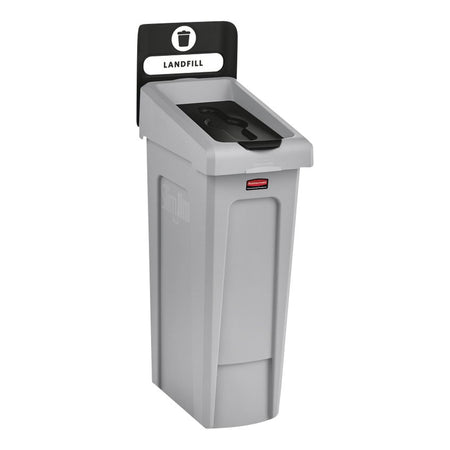 Rubbermaid -  Deksel slim jim rs gesloten zwart