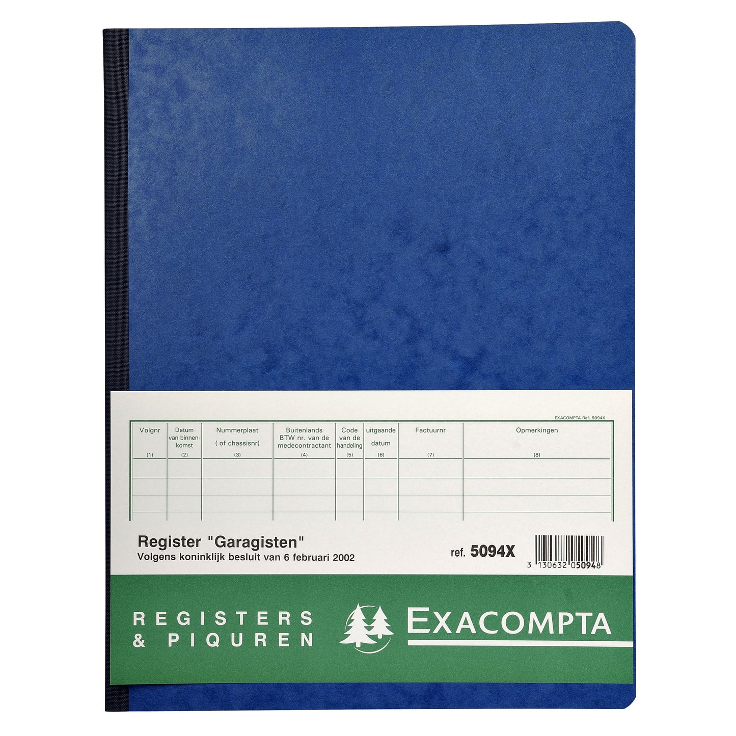 Exacompta -  Register piqure garagisten 320x250mm 80vel assorti