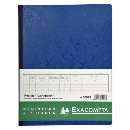 Exacompta -  Register piqure garagisten 320x250mm 80vel assorti