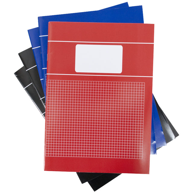 Büro - Notizbuch SOHO Basic A4 Raute 5x5mm 80 Seiten 60gr sortiert 5 Stück