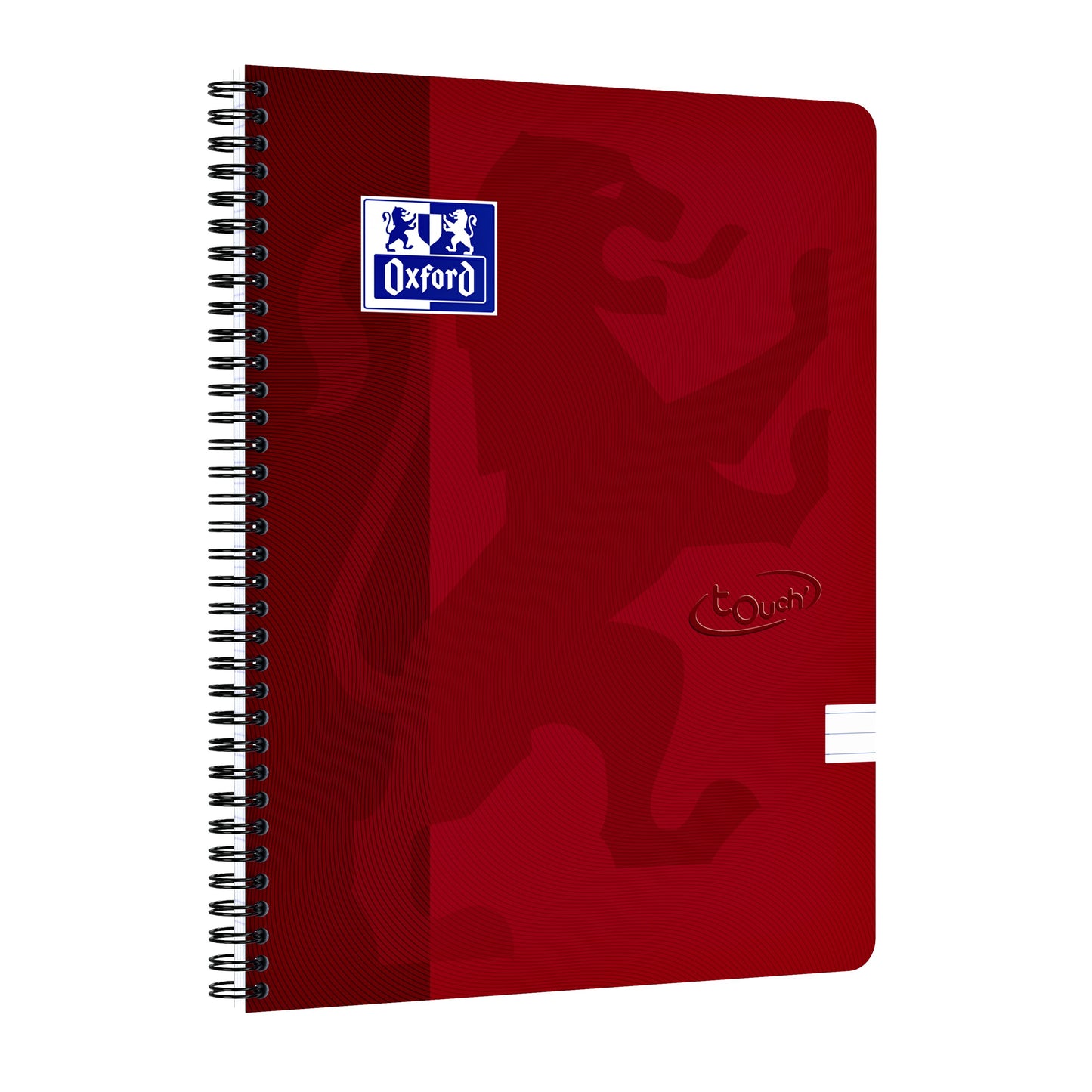 Oxford - Bloc spirale Touch A4 ligne 140 pages 80gr rouge