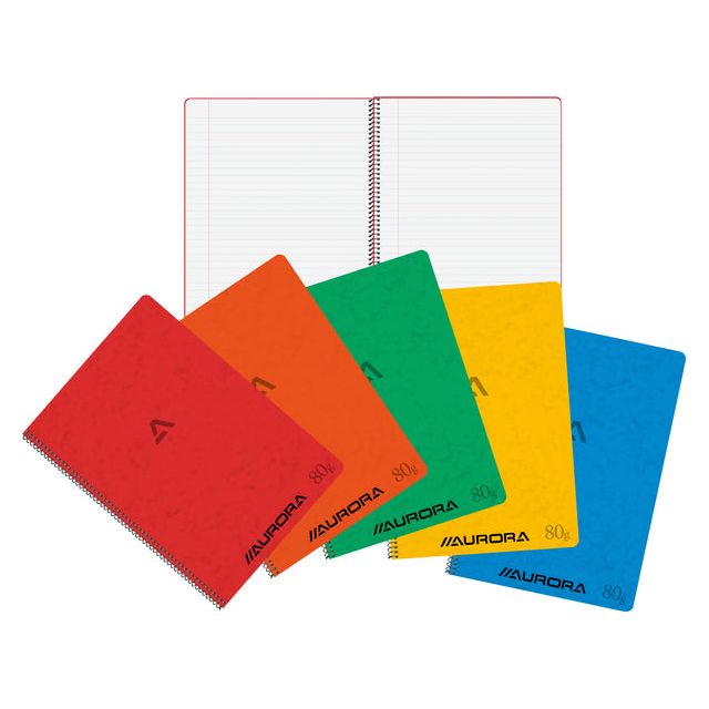 Aurora - Schrift Aurora A4 Zeile 120PAG 80GR ASSORTI | Außenschachtel ein 10 Stück