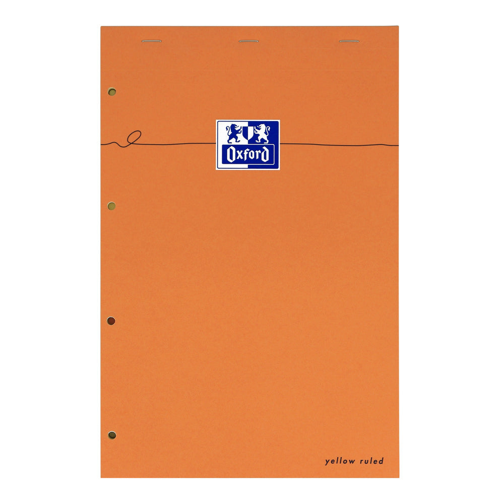Oxford -  Cursusblok Orange Notepad A4+ lijn 4-gaats 160 pagina's 80gr oranje
