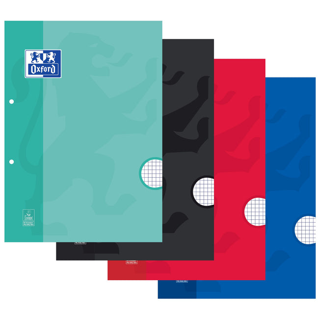 Oxford - Course block School A4 line 2-hole 200 pages 80gr assorted