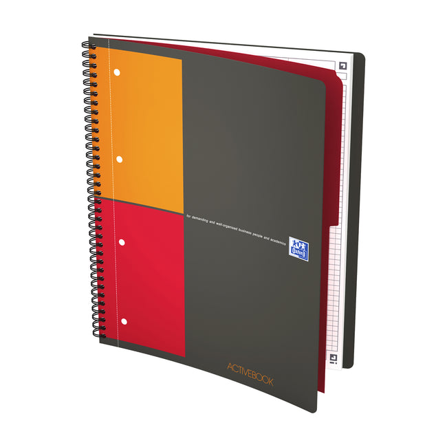 Oxford -  Spiraalblok International Activebook A4+ ruit 5mm | 5 stuks