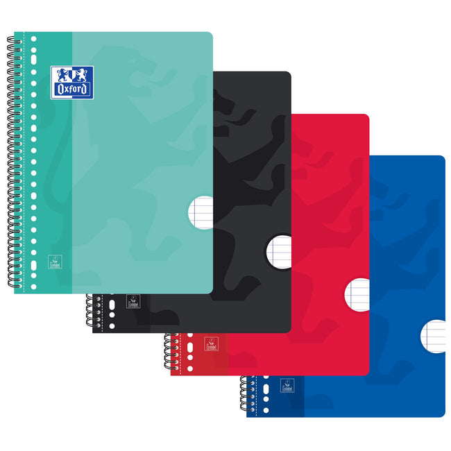 Oxford - Lecture block School A4+ line 23-hole 160 pages 80gr assorted