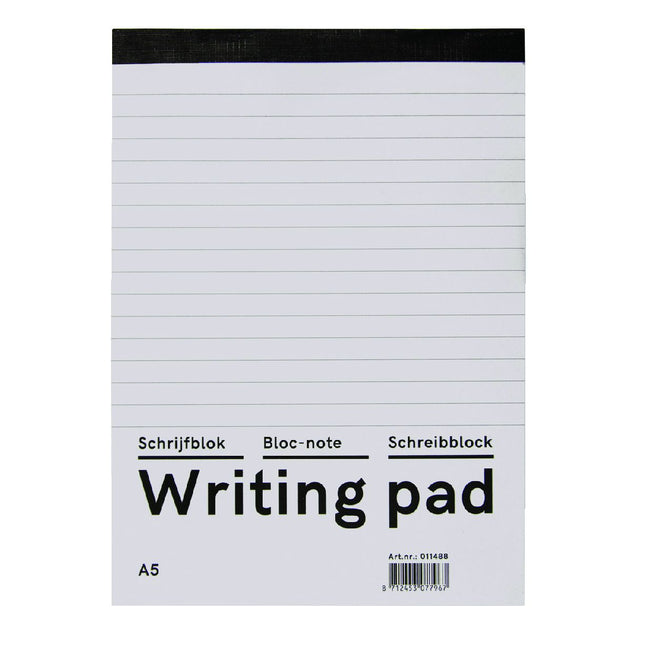 Qbasic -  Schrijfblok A5 lijn 160blz 60gr | 10 stuks