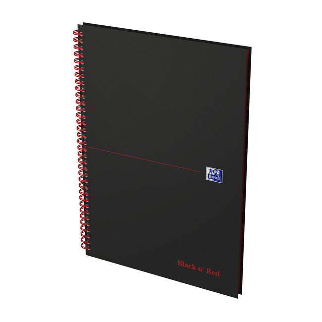 Oxford - Bloc de espiral Black n' Red línea A4 140 páginas 80gr