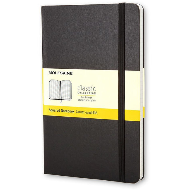 Moleskine - Carnet grand 130x210mm diamant 5x5 couverture rigide noir