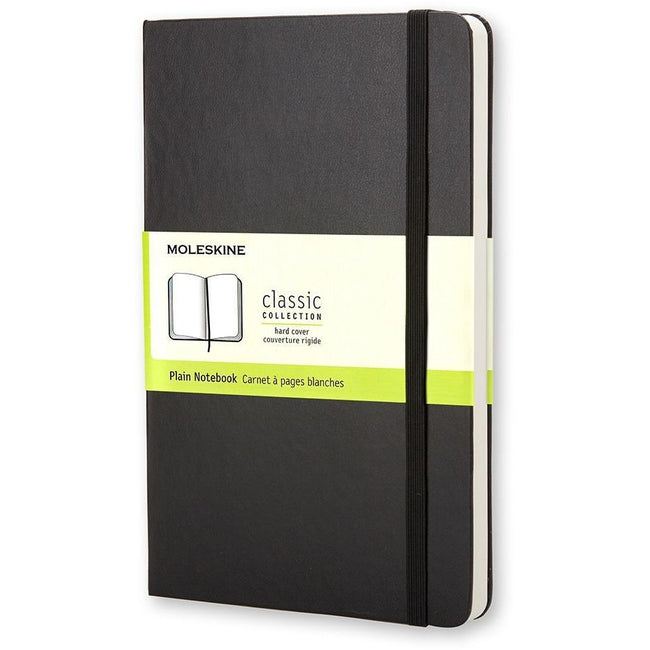 Moleskine - Carnet grand format 130x210mm couverture rigide vierge noir
