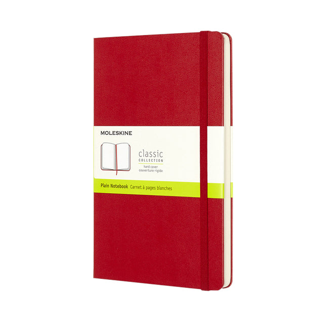 Moleskine - Carnet grand format 130x210mm couverture rigide vierge rouge