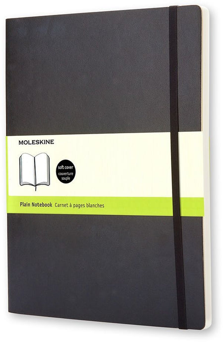 Moleskine – Notizbuch XL 190 x 250 mm, blanko, Softcover, schwarz