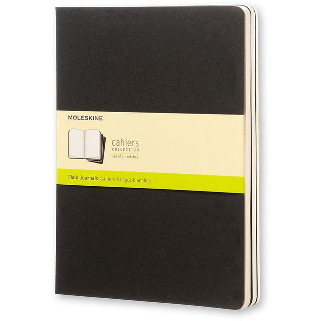 Moleskine - Carnet 190x250mm vierge 240 pages 70gr noir lot de 3 pièces