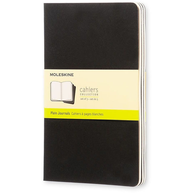Moleskine - Carnet 130x210mm vierge 160 pages 70gr noir lot de 3 pièces